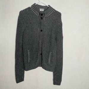 Armani Exchange AX Mens Gray Wool Blend Pockets Button Front Cardigan Size M